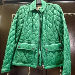 Burberry Britt Green Quilted Women's Jacket